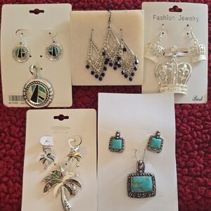 Bundle:  5 Sets - Earrings and Pendants